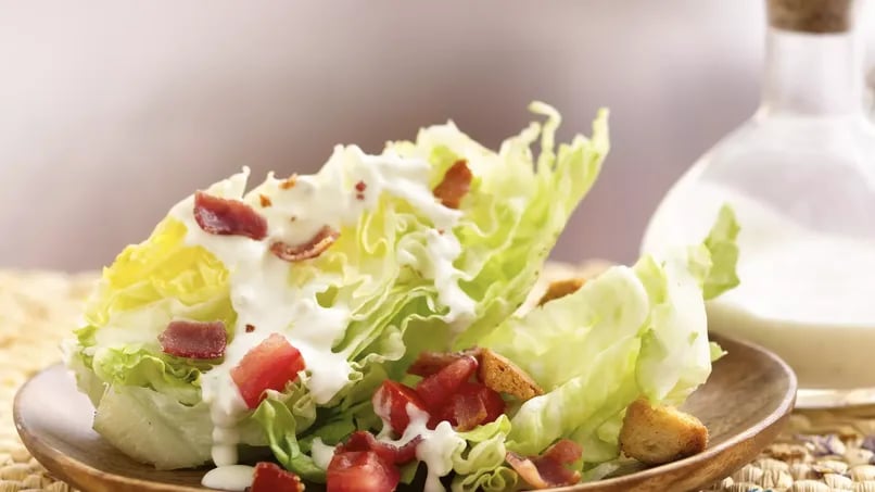 Lettuce Wedge Salad with Blue Cheese Dressing