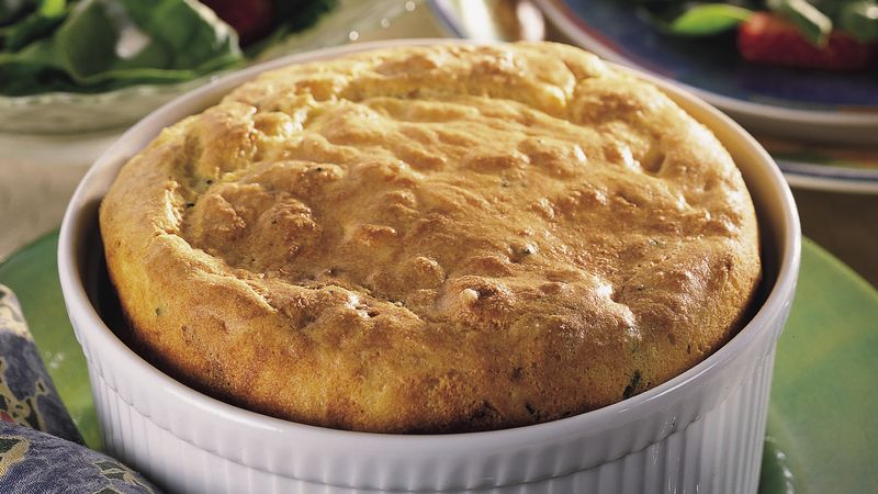Cheddary Cheese and Sun-Dried Tomato Souffle