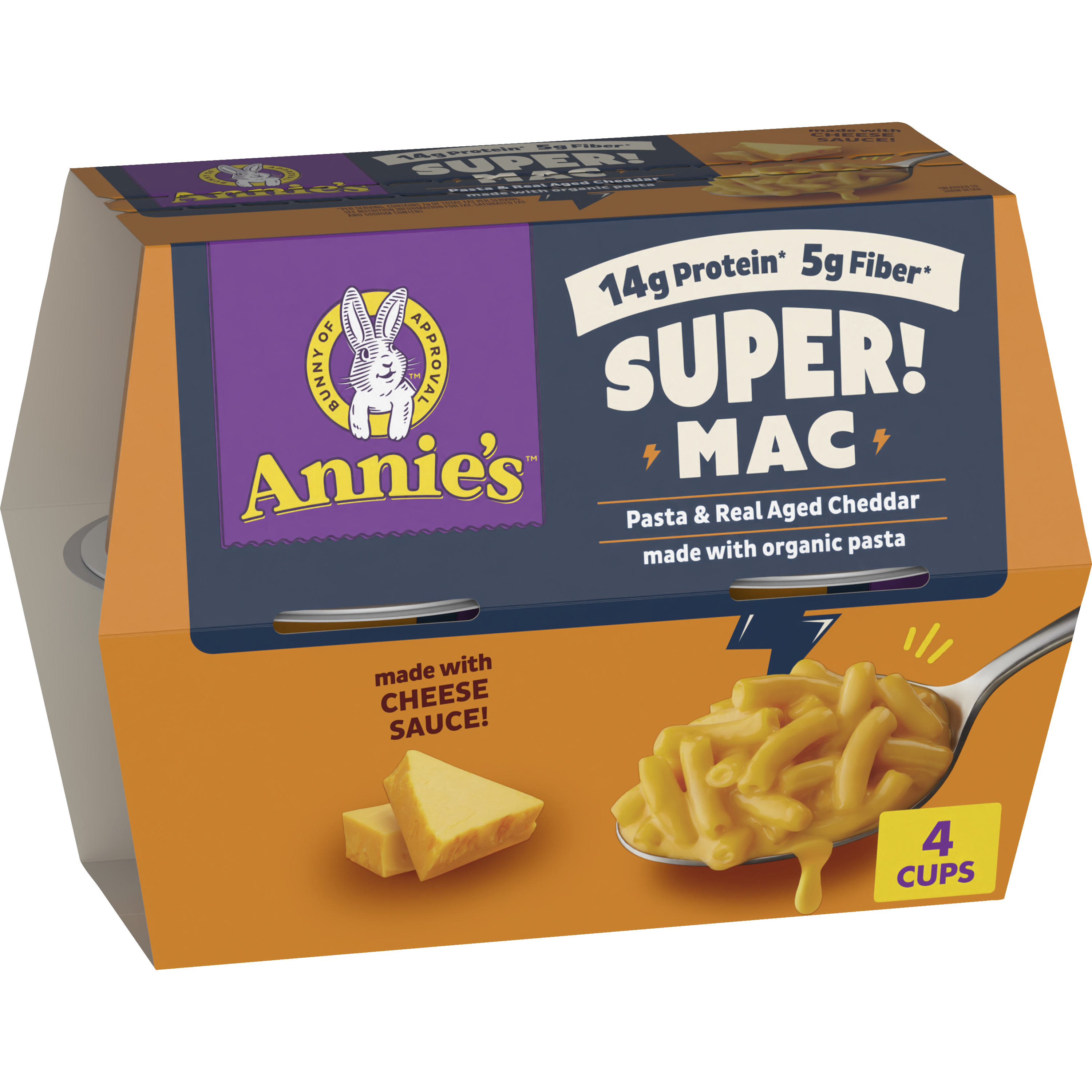 Annieです。 Super! Mac Real Aged Cheddar Microwavable Mac & Cheese Cup | Annie's