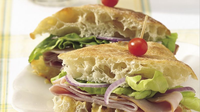 Ciabatta Ham Sandwiches