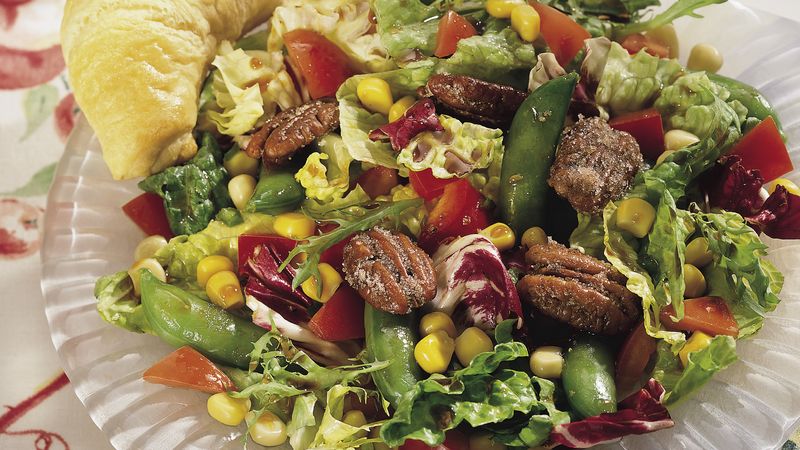Corn and Pea Salad with Cinnamon-Toasted Pecans