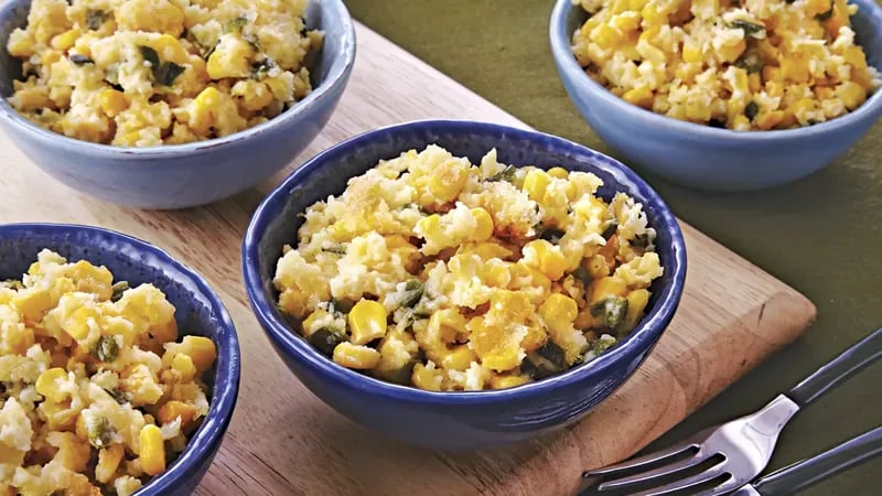 Slow-Cooker Poblano Corn Pudding