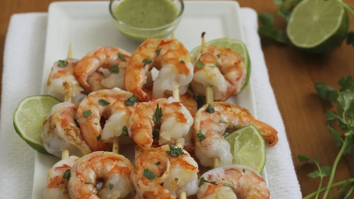 Grilled Shrimp with Cilantro Sauce