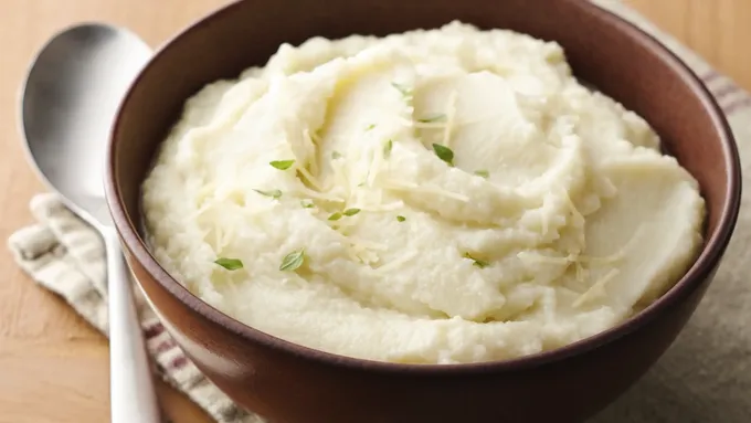 Cheesy Mashed Cauliflower