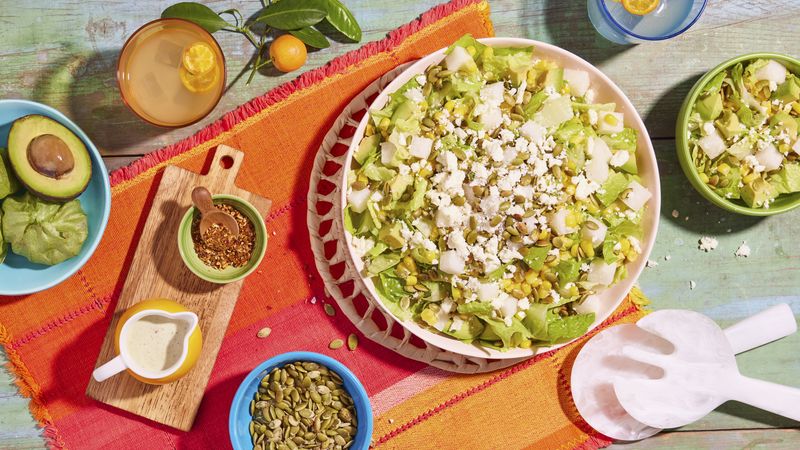 Easy Savory Lunch Salad with Mexican Tomatillo Dressing | Mezco Foods