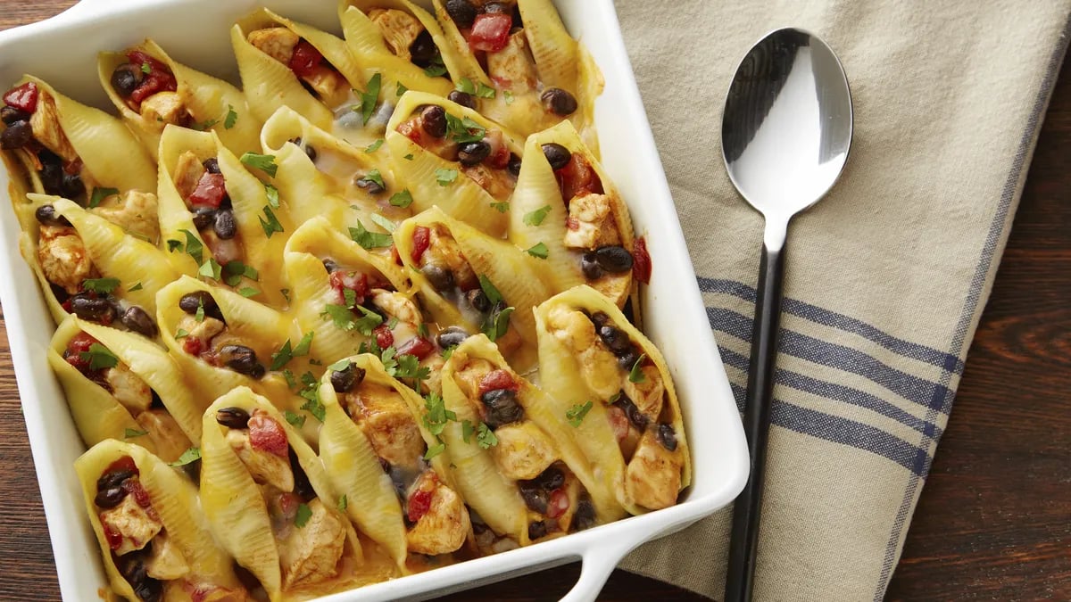 Chicken Enchilada Stuffed Pasta Shells