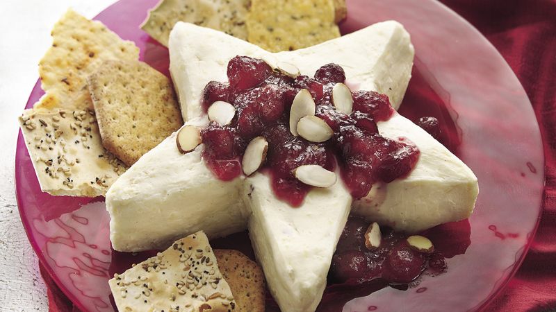 Cranberry-Topped Three-Cheese Spread