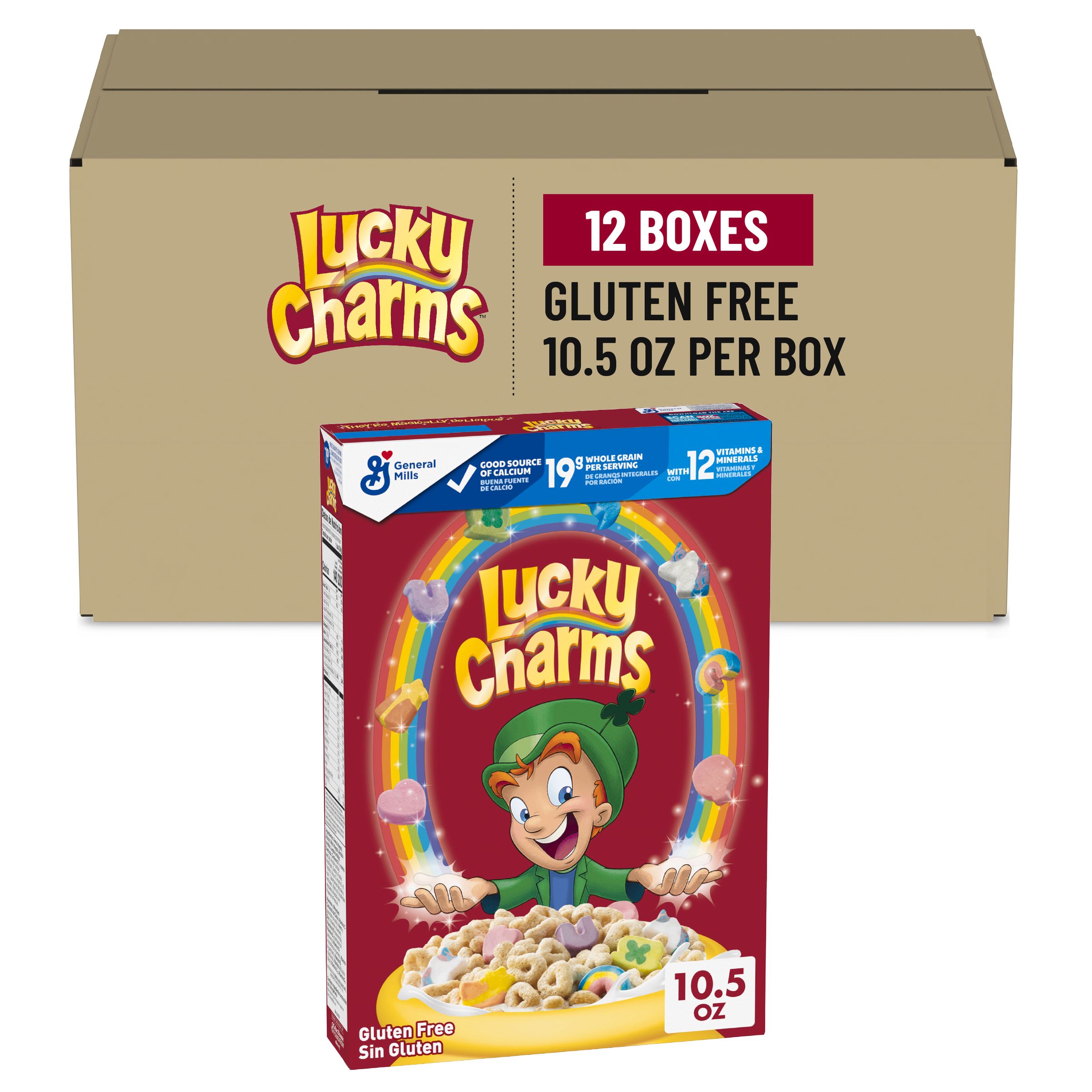  Case Optimized Hero Lucky Charms(TM) Cereal Box (12 ct) 10.5 oz