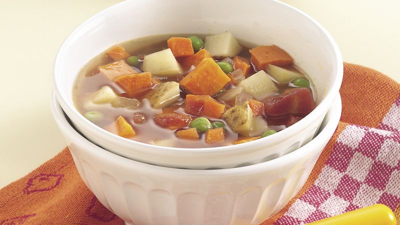 Slow-Cooker Two-Potato Vegetable Soup