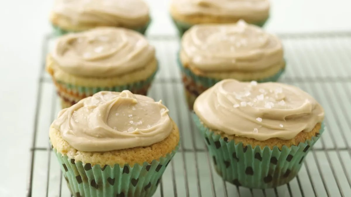 Butterscotch Cupcakes with Salty Caramel Frosting