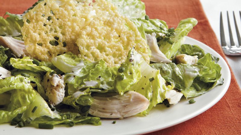 Chicken Caesar Salad with Parmesan Crisps
