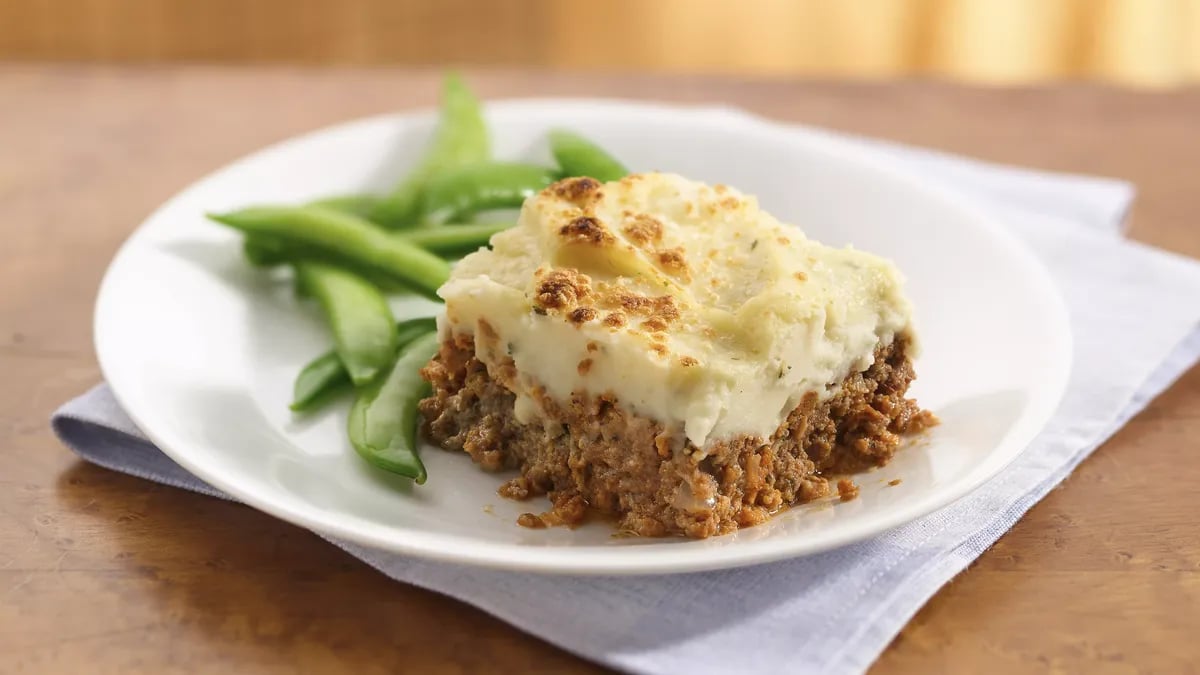 Garlic Potato-Topped Italian Meatloaf