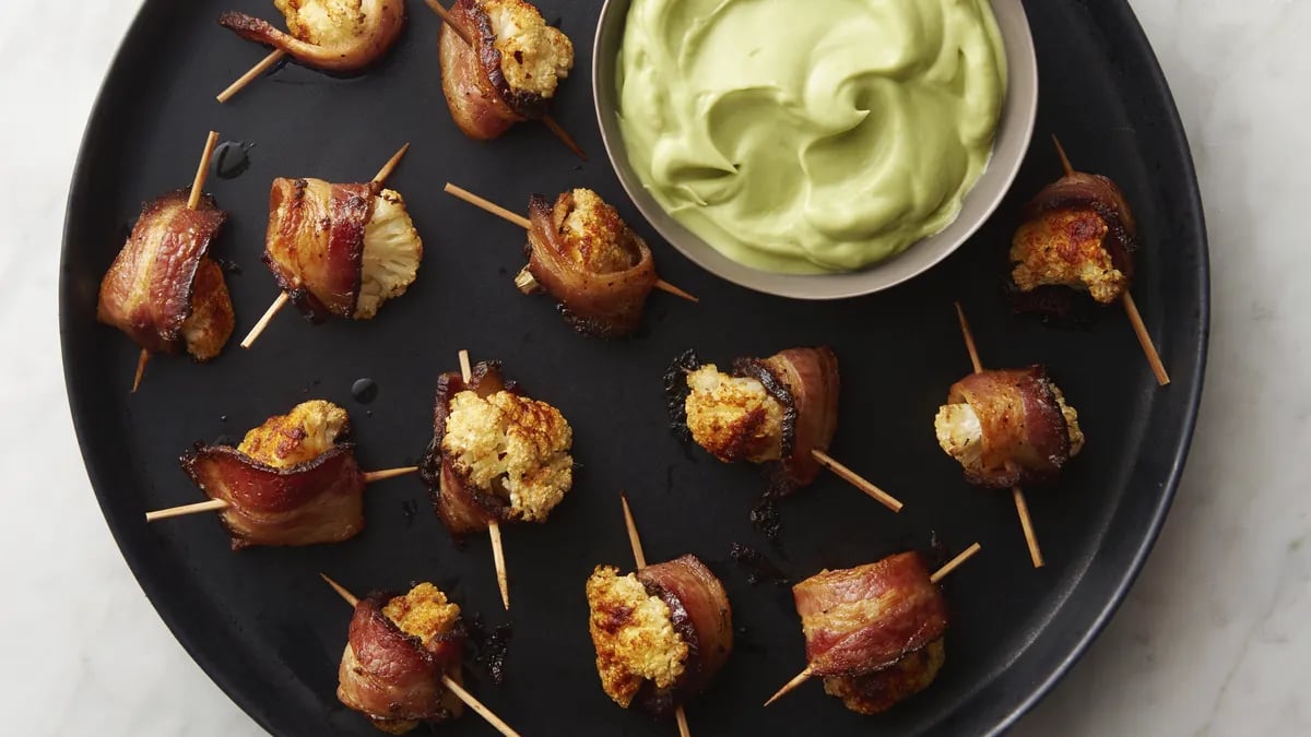 Paleo Bacon-Wrapped Cauliflower