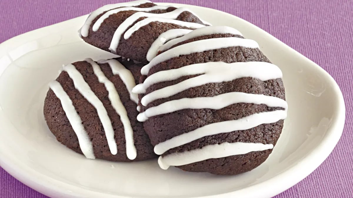 Glazed Chocolate-Cherry Cookies