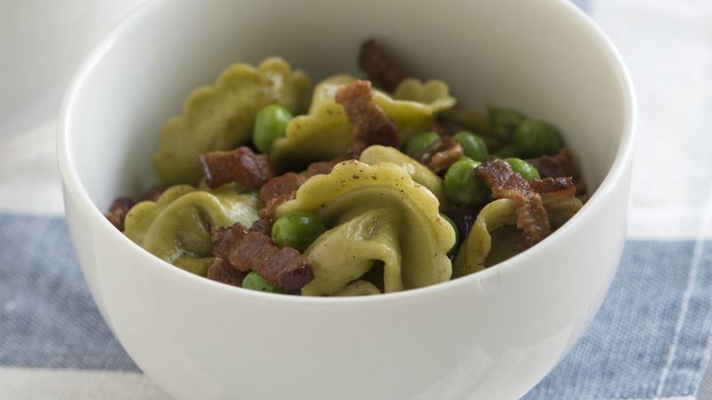 Tortellini with Bacon and Peas