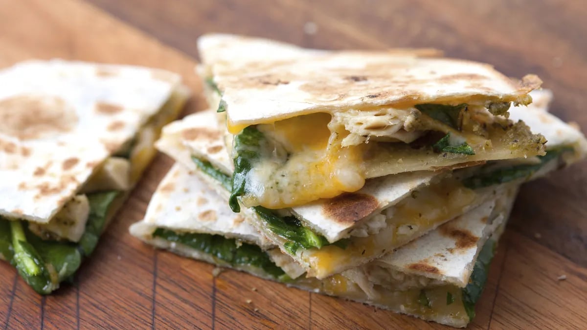 Chicken-Pesto Quesadillas