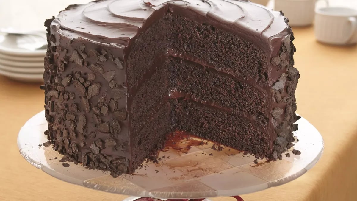 “All-the-Stops” Chocolate Cake