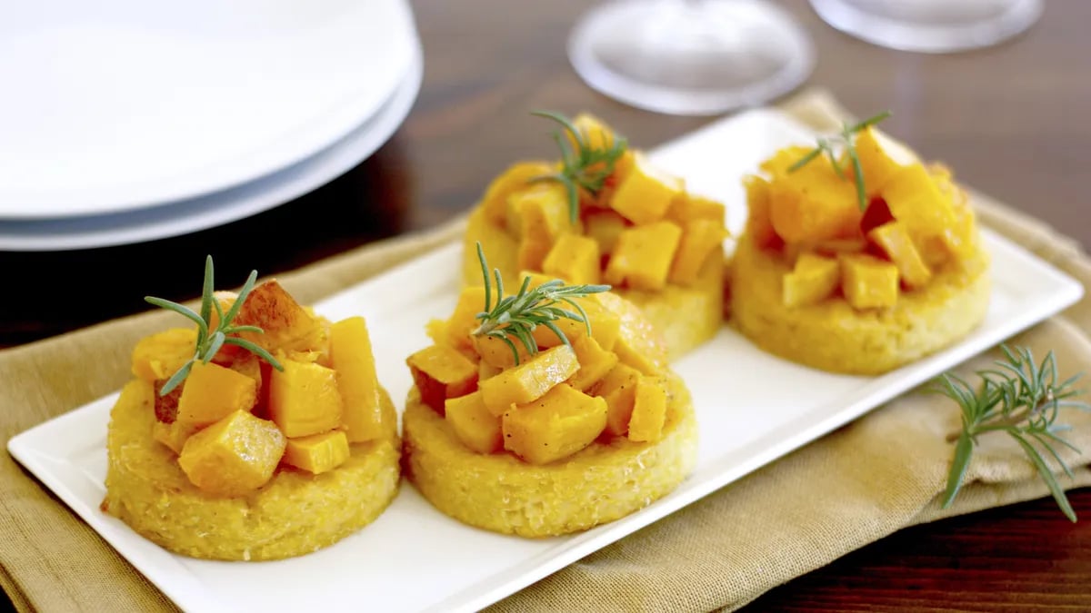 Mini Butternut Squash Polenta Bites