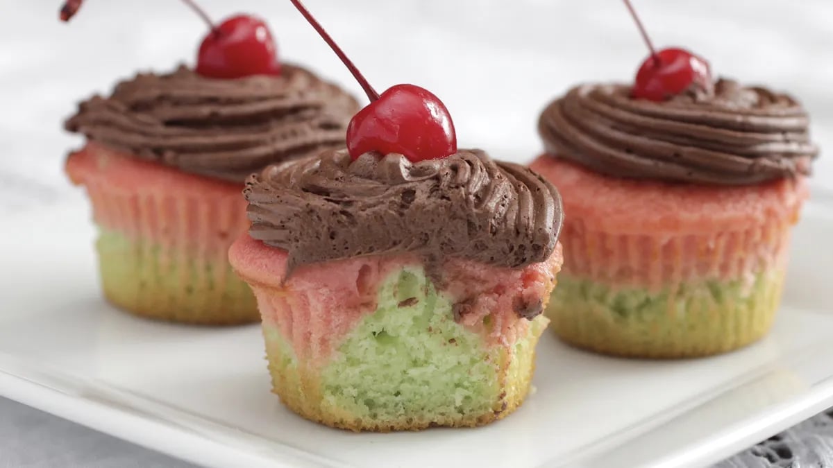 Italian Spumoni Cupcakes