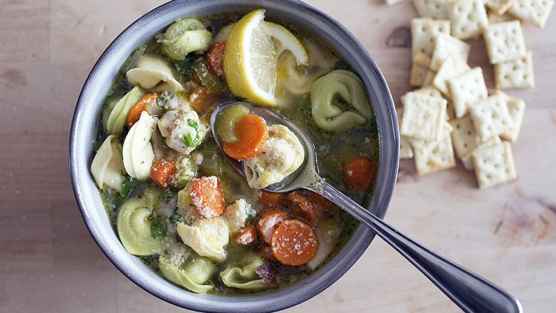 Slow-Cooker Chicken Cheese Tortellini Soup