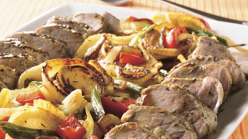 Savory Grilled Pork Tenderloins with Herbed Vegetables