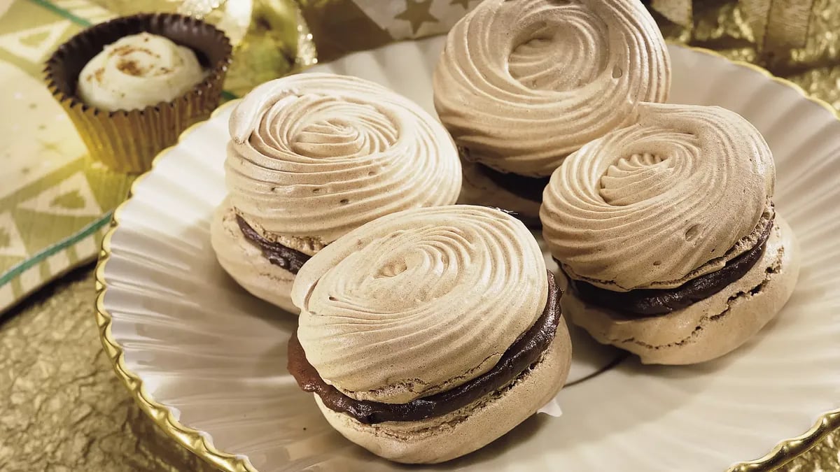 Chocolate Ganache Meringues