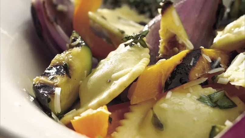 Grilled Vegetables and Ravioli