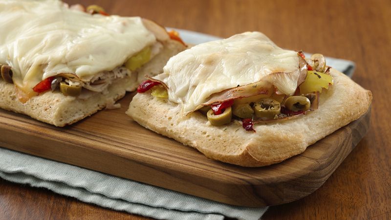 Open-Face Italian Turkey Sandwiches