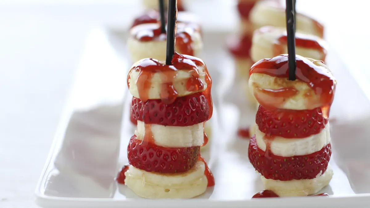 Strawberry Banana Pancake Kebabs