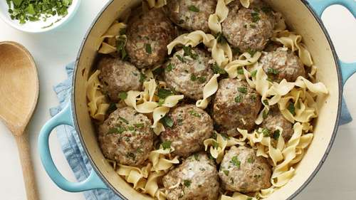One-Pot Swedish Meatballs with Egg Noodles-image
