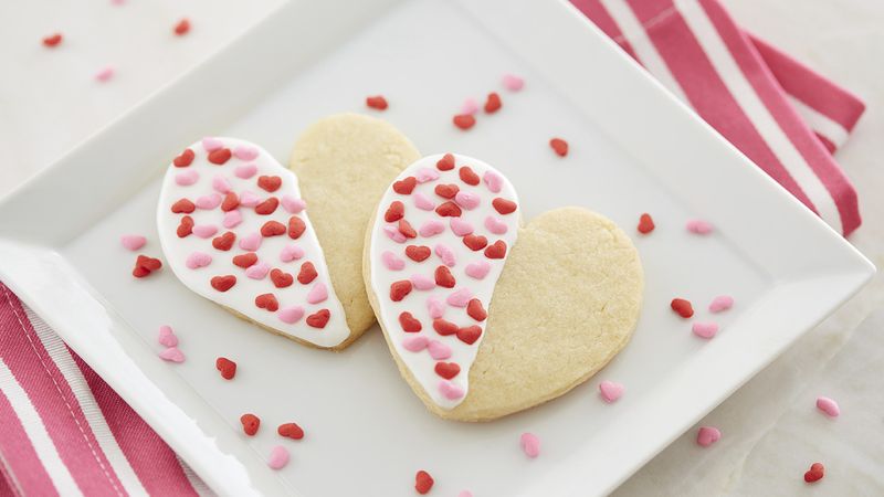 Dipped Heart Sugar Cookies