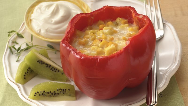 Corn and Cheese-Stuffed Peppers