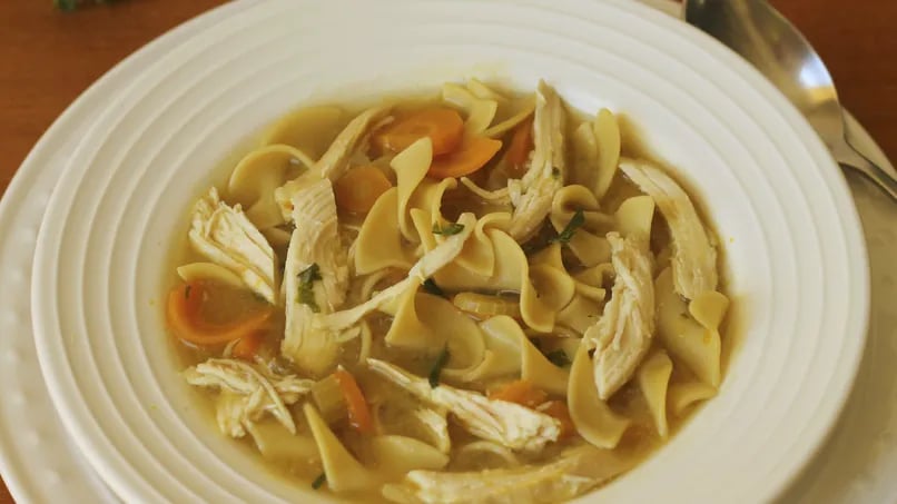 Chicken and Pasta Soup with Fall Vegetables