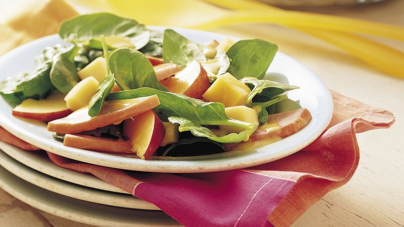 Tossed Smoked Gouda Spinach Salad