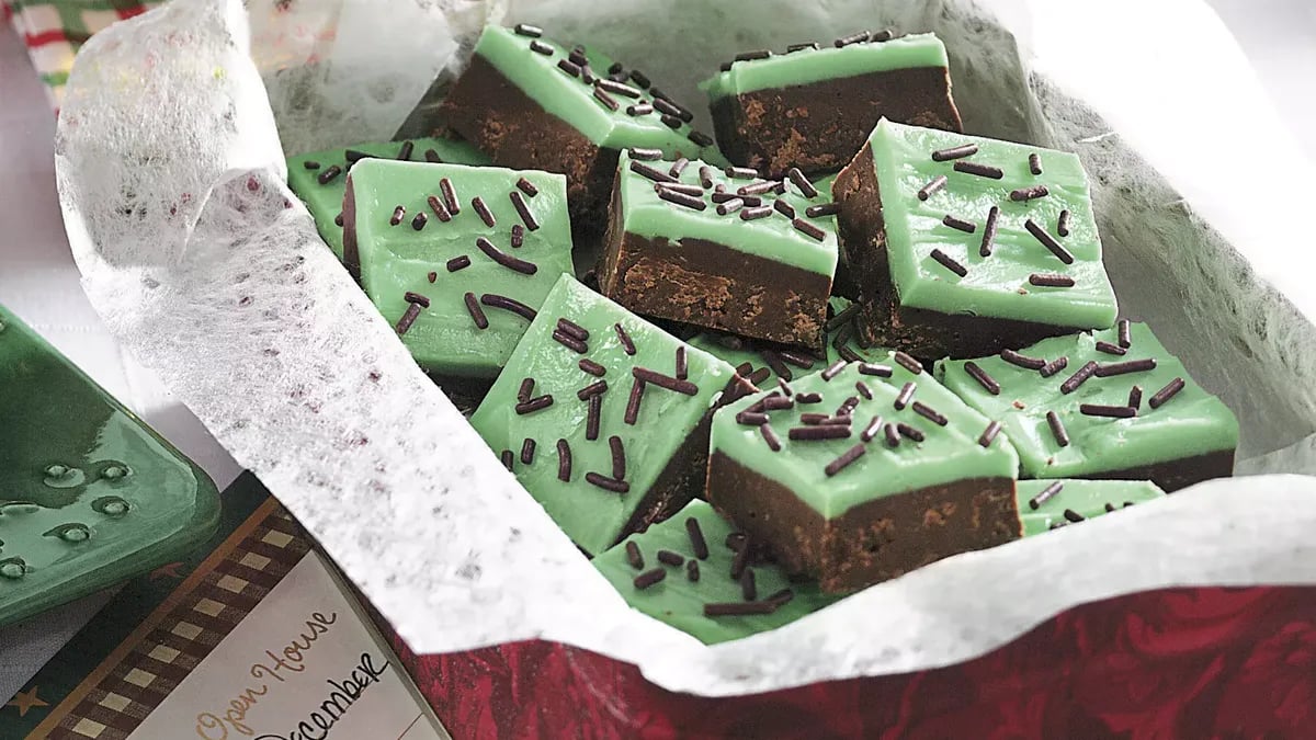 Layered Mint-Chocolate Fudge