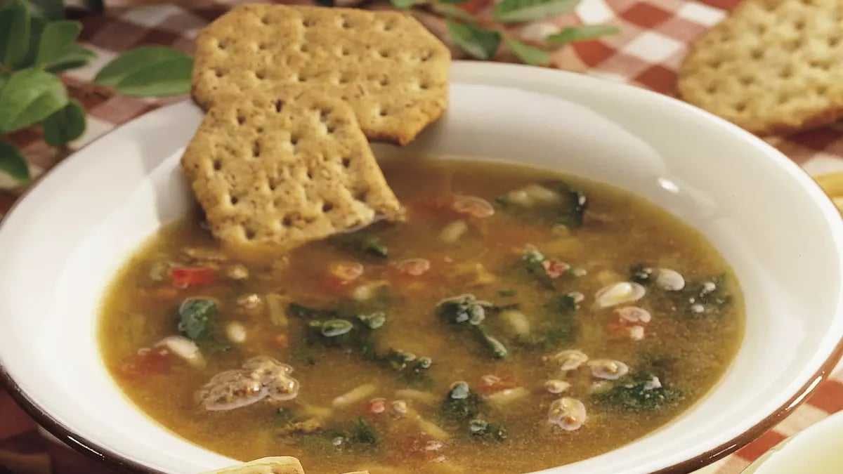 Beefy Spinach Soup