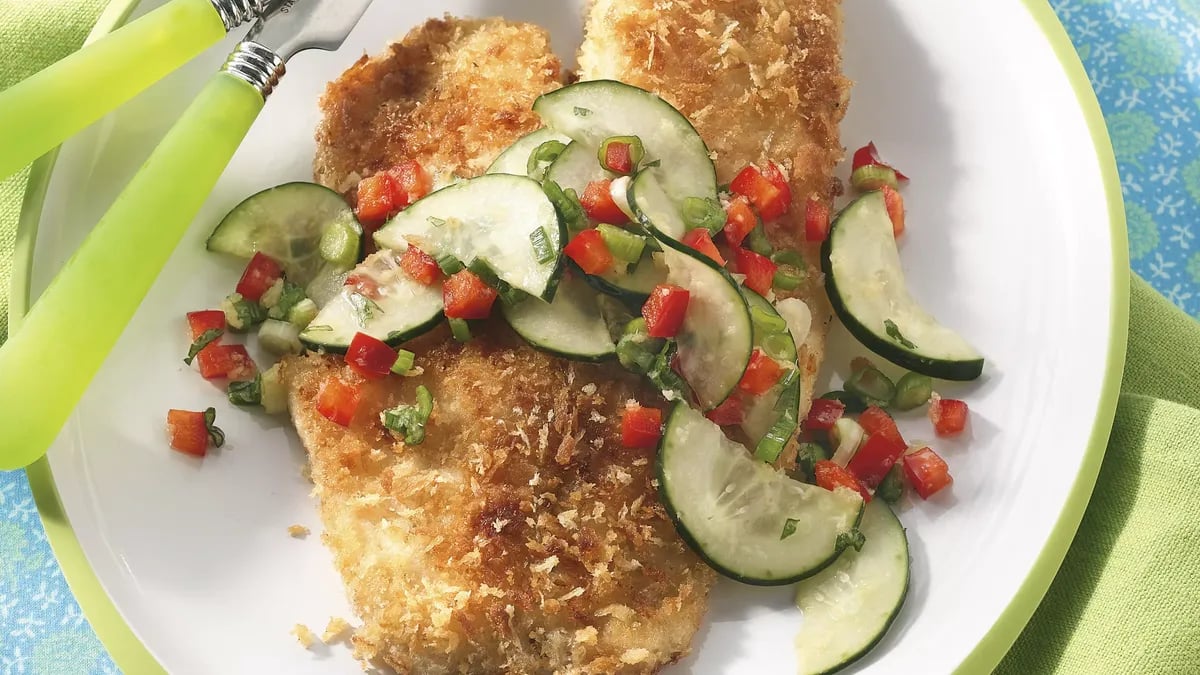 Tilapia with Cucumber Salad