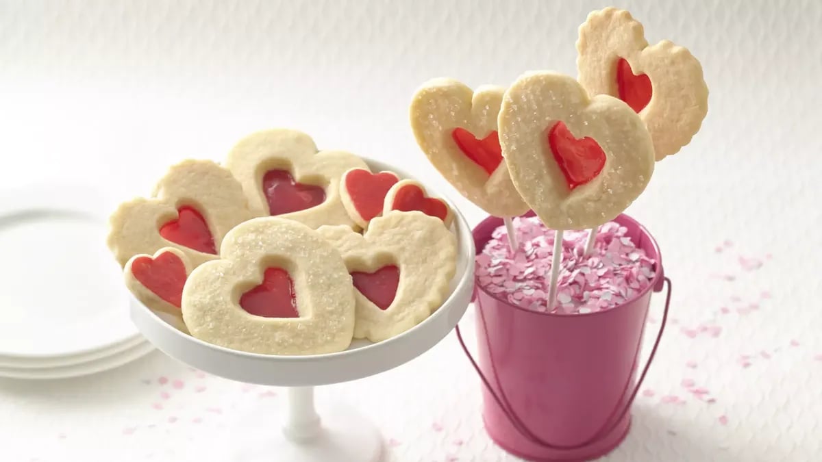 Stained Glass Heart Cookies