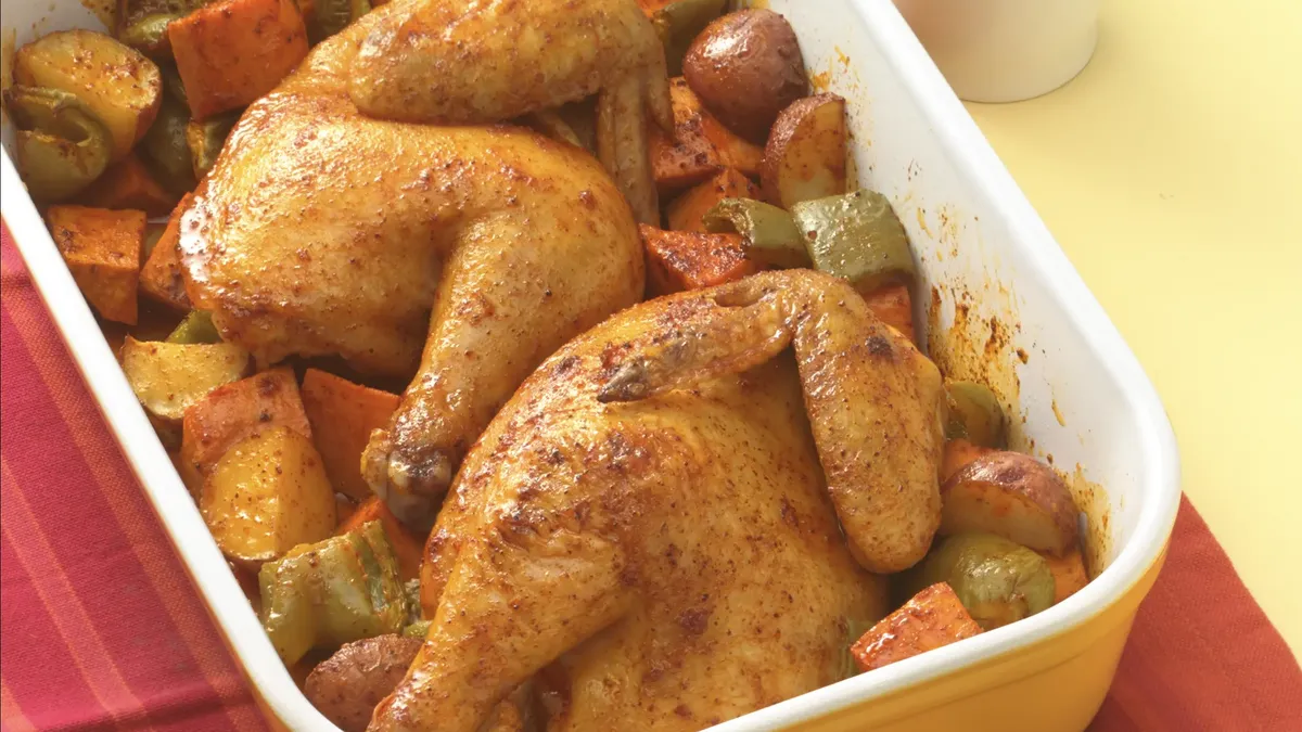 Roast Cornish Hen with Vegetables