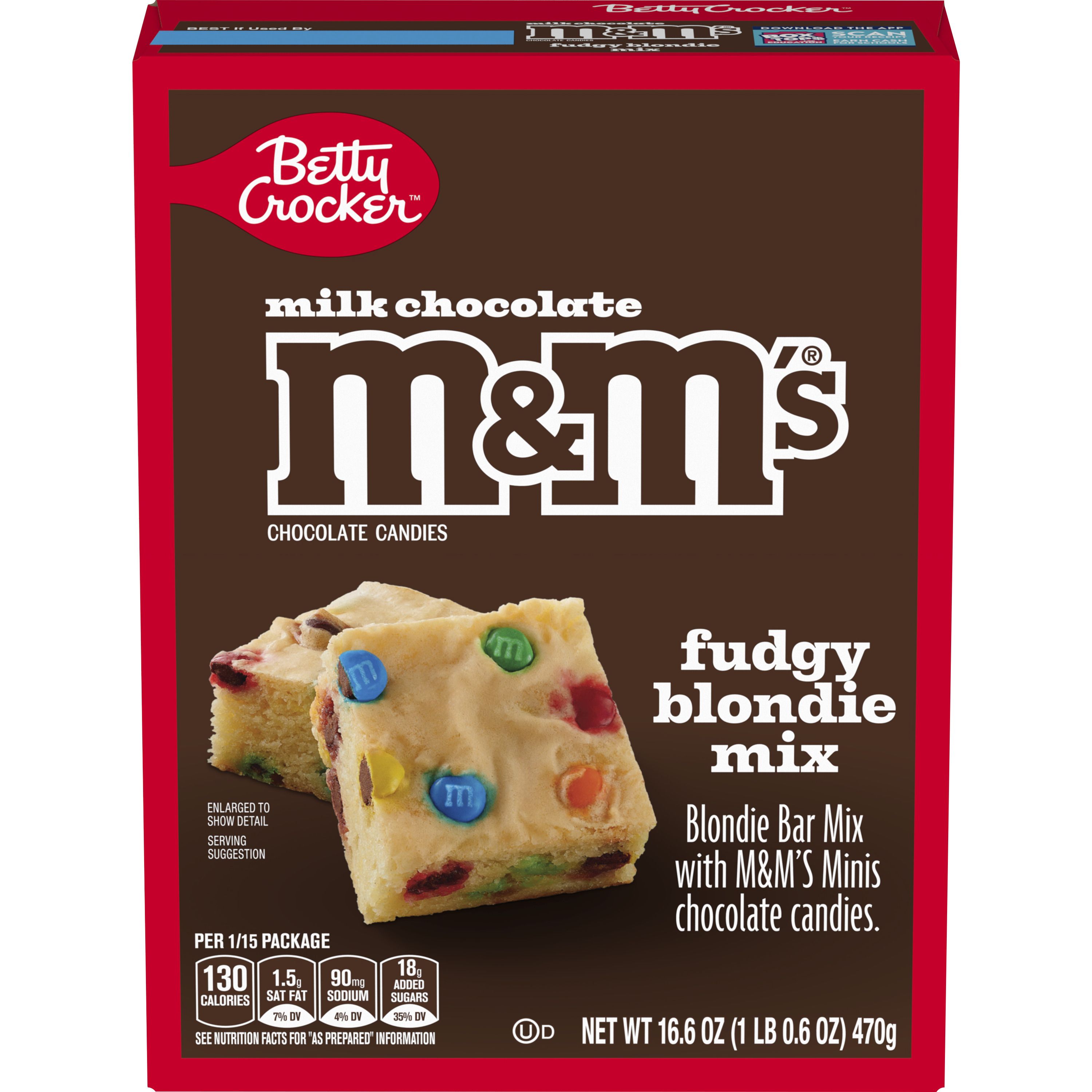 Betty Crocker™ Milk Chocolate M&M's® Fudgy Blondie Mix - Front