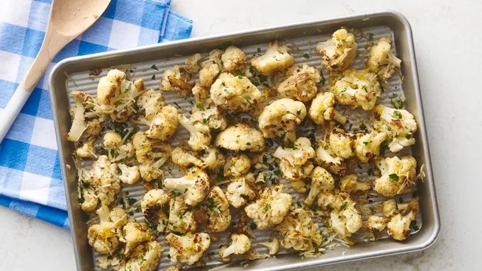Easy Parmesan Roasted Cauliflower