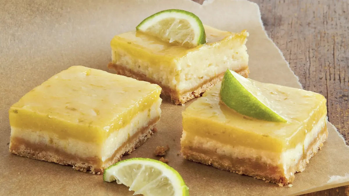 White Chocolate-Key Lime Cheesecake Squares