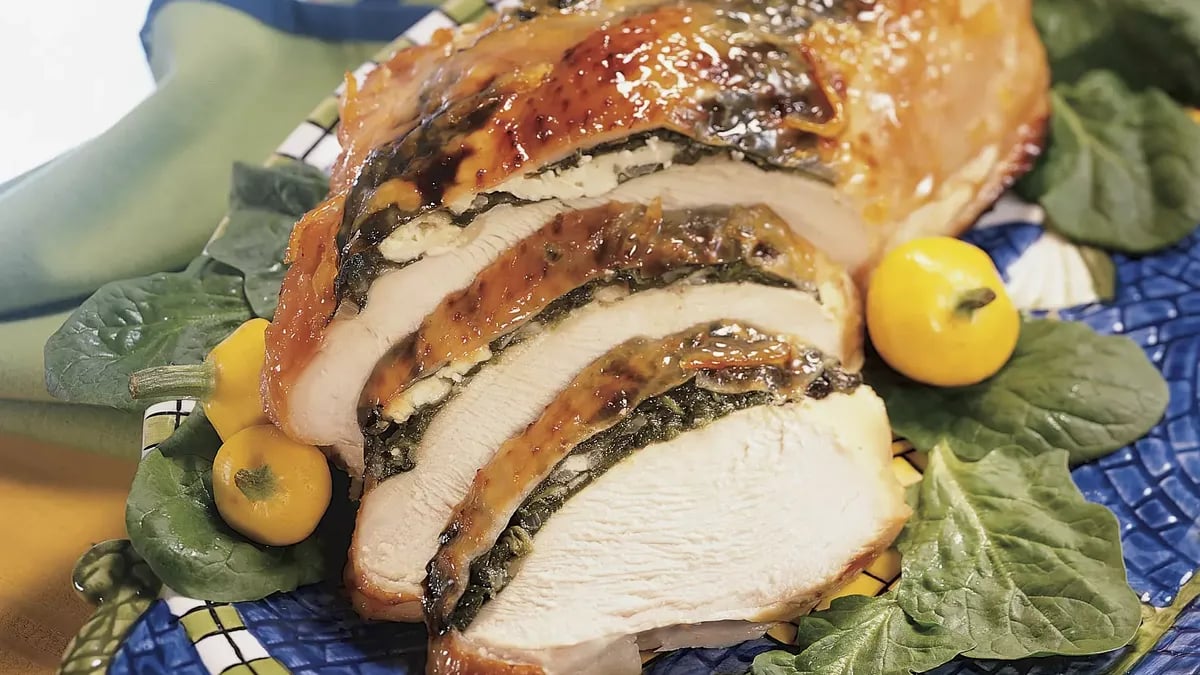 Spinach and Feta-Stuffed Turkey Breast