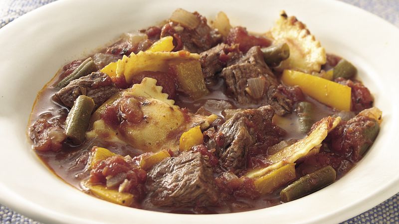 Italian Beef and Ravioli Stew