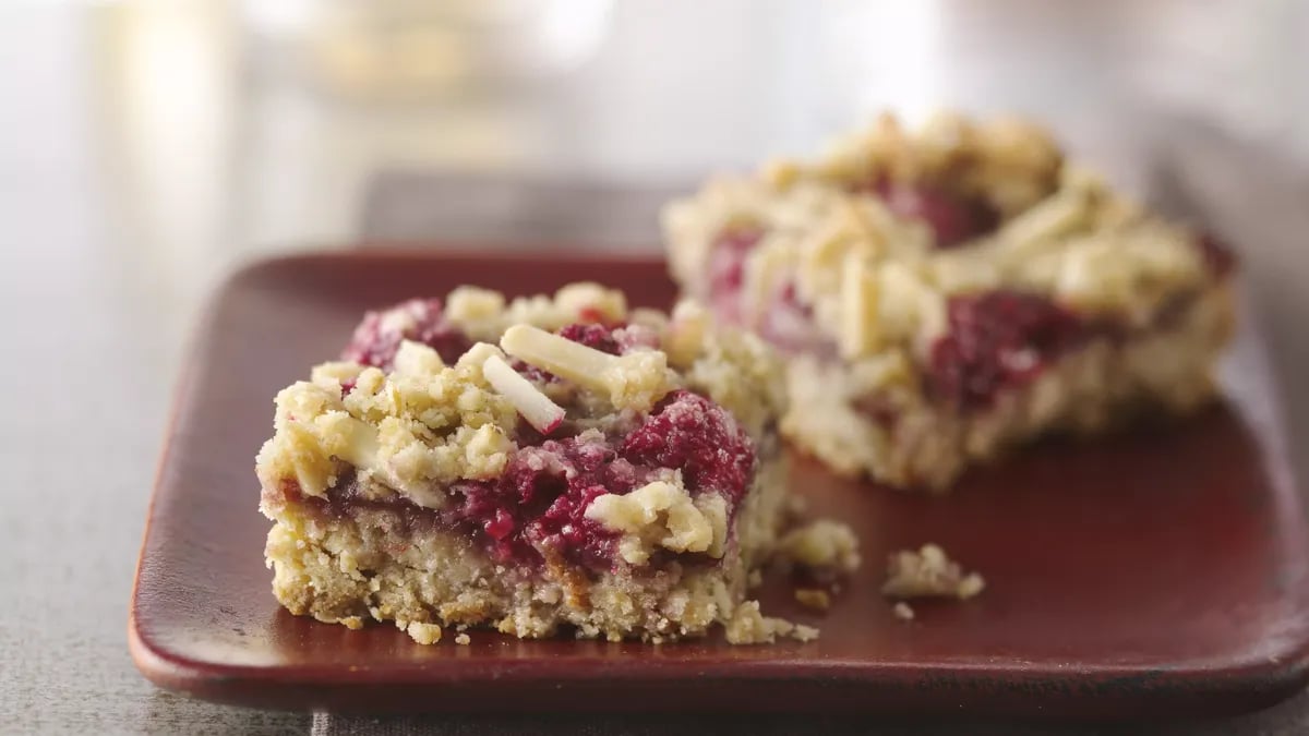 Chewy Raspberry Almond Bars