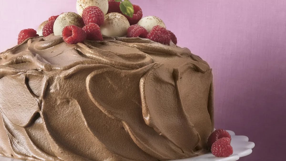 Chocolate Mousse-Raspberry Cake