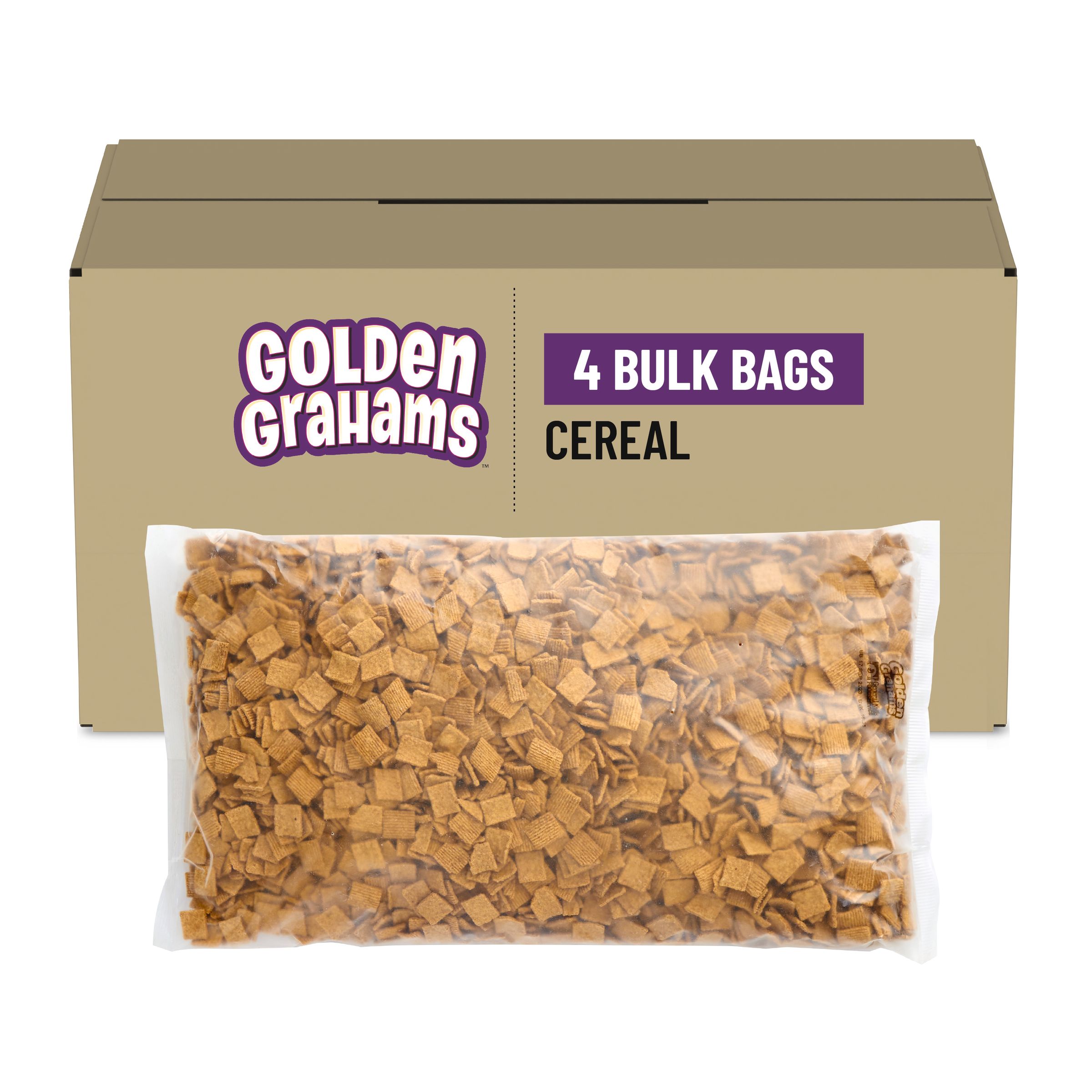 Case Optimized Hero Golden Grahams Cereal Bulk Bag 4/43.5 OZ