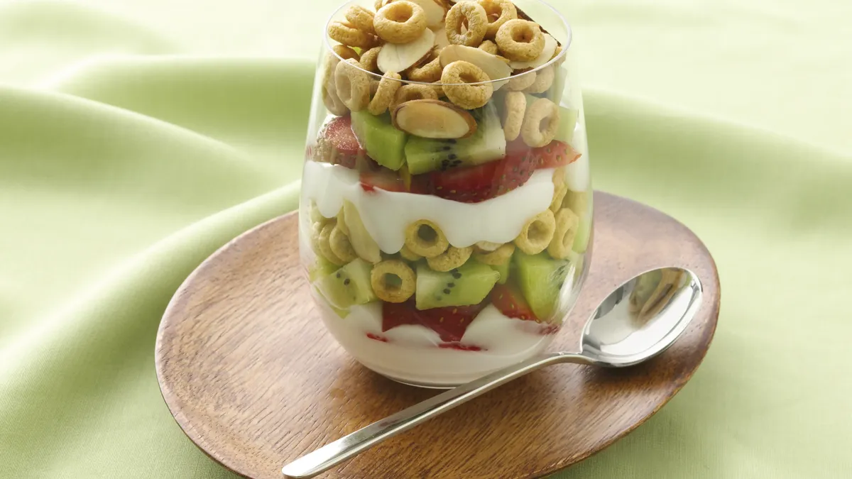 Crunchy-Topped Strawberry-Kiwi Parfaits