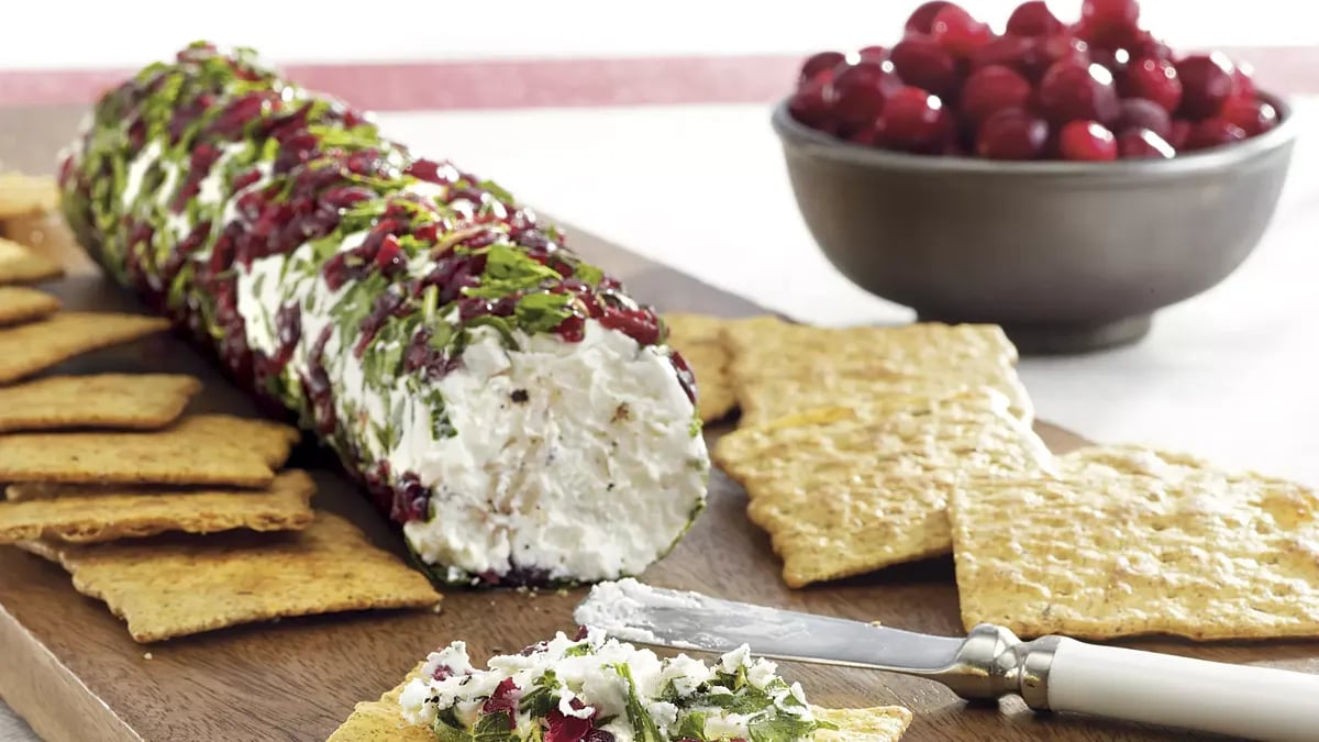 Holiday Goat Cheese Log