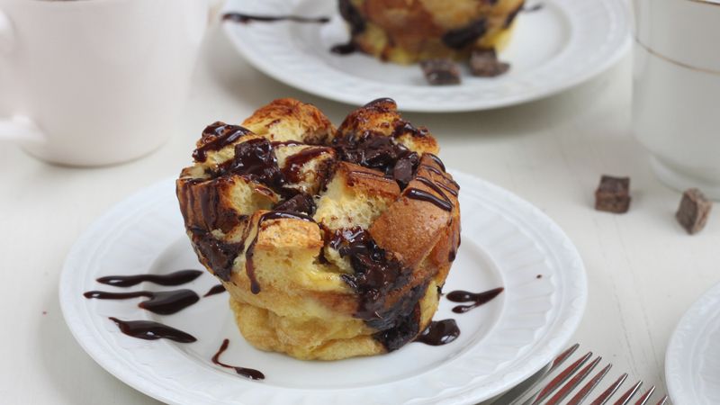 Overnight Chocolate French Toast Cups